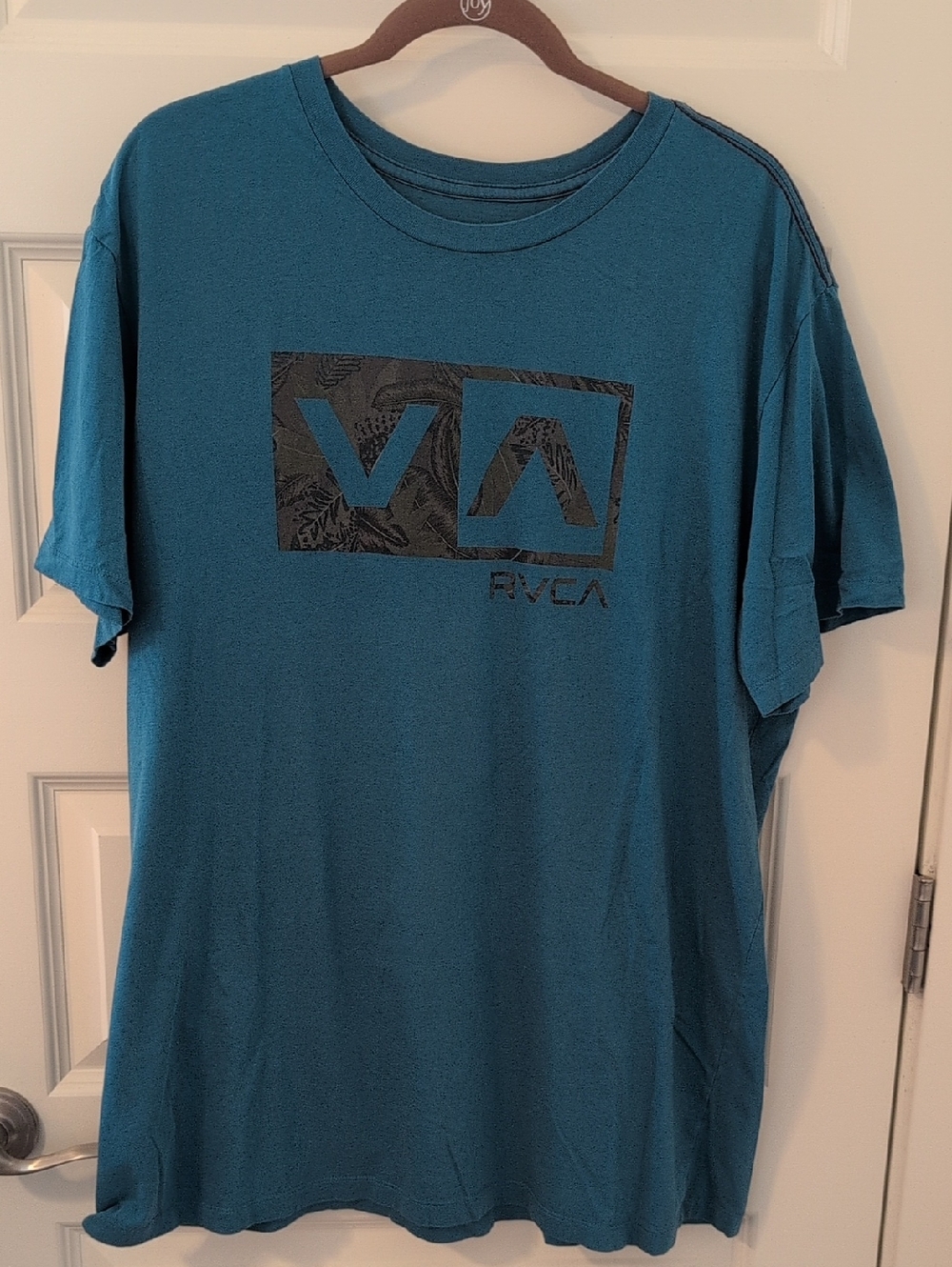 RVCA Teal Short Sleeve Graphic Logo Tee Size XXL